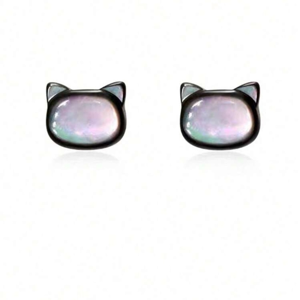 🐈‍⬛ Sterling Silver Cat Studs 🐈‍⬛ - Picture 2 of 5